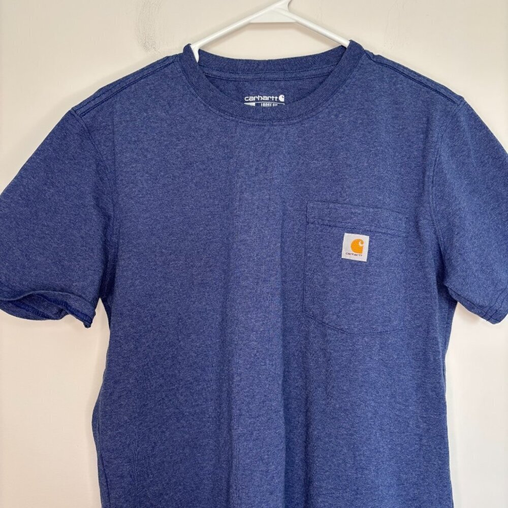 CARHARTT Loose Fit Short Sleeve Tee Boys L (12-14) Heathered Blue Workwear